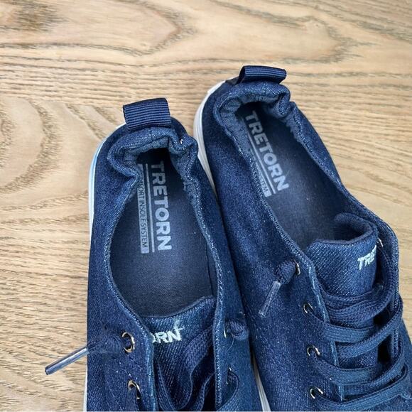 TRETORN Meg 2.0 Denim Low Top Sneakers Slip On Blue Casual Shoes Women’s 8.5 - Picture 11 of 13